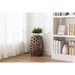 18" Hampton Side Table Weathered - Boraam 20 18" Hampton Side Table Weathered - Boraam -HOMCOM Shop GUEST c14f7dcc e18f 495d 8a2e 954734269caf