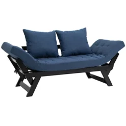 HOMCOM Single Person 3 Position Convertible Chaise Lounger Sofa Bed With 2 Large Pillows And Oak Frame 16 HOMCOM Single Person 3 Position Convertible Chaise Lounger Sofa Bed With 2 Large Pillows And Oak Frame -HOMCOM Shop GUEST c21e4a92 46cd 4b89 8483 81c0c8be8ed6