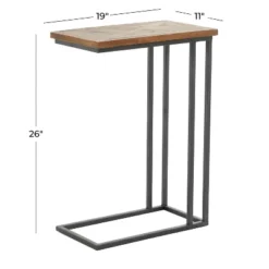Rustic Metal Accent C-Table Brown - Olivia & May 11 Rustic Metal Accent C-Table Brown - Olivia & May -HOMCOM Shop GUEST c3232b7c 6b38 4f23 afbe ed4290fae633