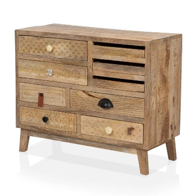 Serreno 6 Drawers Accent Cabinet Natural - Furniture Of America 3 Serreno 6 Drawers Accent Cabinet Natural - Furniture Of America