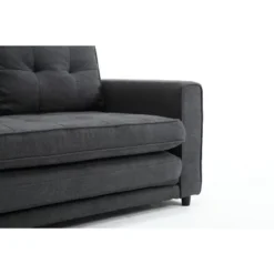 Convertible Folding Futon Sofa Bed, Dark Gray - ModernLuxe -HOMCOM Shop GUEST c3f79baa 8c77 4812 af40 4aa98a7fa48a
