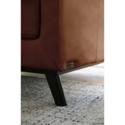 Woodstock Mid-Century Top Grain Leather Sofa - Abbyson Living -HOMCOM Shop GUEST c408e525 fb0e 4511 8eb8 1439e4c31b00