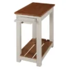 Savannah Chairside End Table With Pull Out Shelf Ivory With Natural Wood Top - Bolton Furniture -HOMCOM Shop GUEST c5159078 cb15 415e bf75 9a787ed52a0a