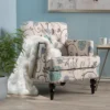 Harrison Tufted Club Chair - White/Blue - Christopher Knight Home -HOMCOM Shop GUEST c8a0937c 3a80 4f58 8a33 903ec9f27804