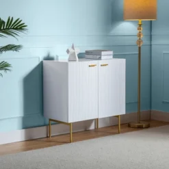 Knossos 30" Tall 2-Door Accent Storage Cabinet With Metal Legs | KARAT HOME -HOMCOM Shop GUEST c8d25d08 e16e 4bf1 b0f6 6332fc21c95c