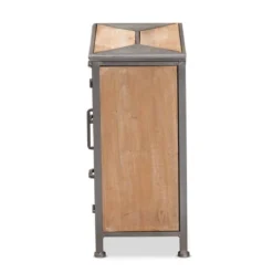 Laurel Wood 3 Drawer Cabinet Gray/Brown - Baxton Studio -HOMCOM Shop GUEST c8e4ff6e da59 4e17 aa23 d4a3b7e77fdc
