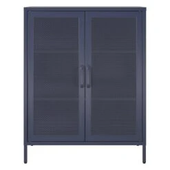 Channing 2 Door Accent Cabinet Mesh Metal Locker - Novogratz -HOMCOM Shop GUEST c9940206 96ed 4e83 b4af 97ee20954cf5