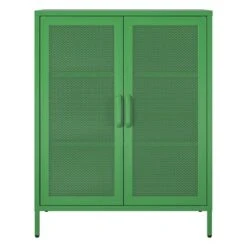 Channing 2 Door Accent Cabinet Mesh Metal Locker - Novogratz -HOMCOM Shop GUEST ca375f29 25ee 4895 ac27 68f42867d708