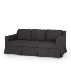 Arrastra Contemporary Fabric 3 Seater Sofa With Skirt - Christopher Knight Home -HOMCOM Shop GUEST ca43ae3d 22b4 4e94 8257 754624c7baa0