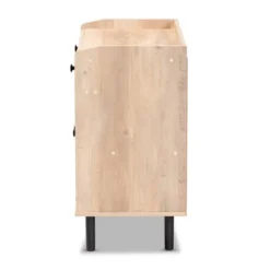 Patterson Wood 2 Door Kitchen Storage Cabinet Oak Brown - Baxton Studio -HOMCOM Shop GUEST ca7ed8e9 353d 4cd5 a278 16c35079bd36