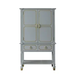 35" House Marchese Cabinet Pearl Gray Finish - Acme Furniture -HOMCOM Shop GUEST cb3b97ed 94f9 4602 9901 00510e3a9d6b