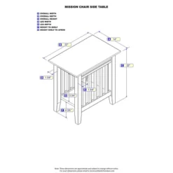 Mission Chair Side Table Walnut - AFI -HOMCOM Shop GUEST cc9ff87a 9ea9 404b 93b3 390fc9c0af4c