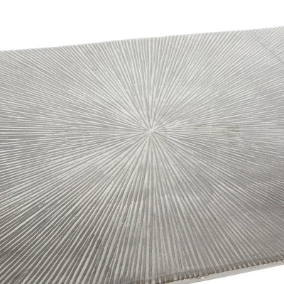 Glam Aluminum Console Table Silver - Olivia & May 5 Glam Aluminum Console Table Silver - Olivia & May - Image 3
