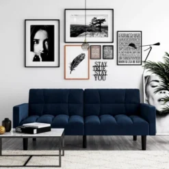 Holly Convertible Sofa Sleeper Futon With Arms - Room & Joy -HOMCOM Shop GUEST ccc71ce8 352d 4753 b4bf 28b38d6097d1