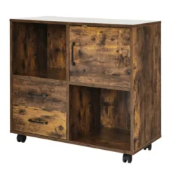 Tangkula Mobile File Cabinet With 2 Drawers Lateral Printer Stand With Shelves Storage -HOMCOM Shop GUEST ccc73b1b 01f2 4e73 8174 bc5a67fbdb09