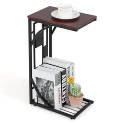 Costway 1PC2 PCS Side Sofa Narrow Table W/ Removable Paper Holder For Living Room Toilet -HOMCOM Shop GUEST ccebc43b cc42 4f84 94ef 6119284101a9