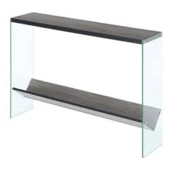 SoHo V Console Table With Shelf - Breighton Home -HOMCOM Shop GUEST cd28d874 3422 43c4 8d57 dfe6943a9051