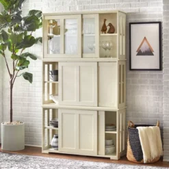 Pacific Stackable Cabinet With Sliding Doors - Buylateral -HOMCOM Shop GUEST ce57ff6e da8e 40c0 9bc4 14b76df881af