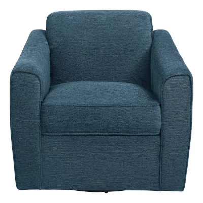 Cassie Swivel Arm Chair Navy - OSP Home Furnishings 3 Cassie Swivel Arm Chair Navy - OSP Home Furnishings