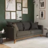 Maryan Pillowback Wood Stretcher Sofa Gray Linen - Room & Joy -HOMCOM Shop GUEST ceb9c872 31c9 4312 9325 2998940d3a4d