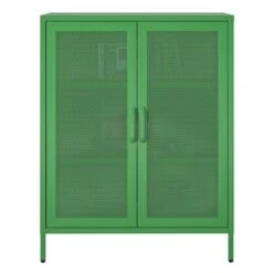 Channing 2 Door Accent Cabinet Mesh Metal Locker - Novogratz -HOMCOM Shop GUEST cf01b600 2305 4b4d b1cd c3605343fbb8