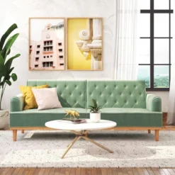 Stella Vintage Convertible Sofa Bed Futon - Mr. Kate -HOMCOM Shop GUEST cf4d5ba1 74aa 417e 890a b0c02bba8961