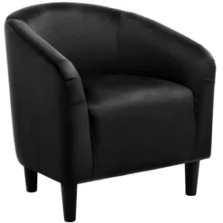 Yaheetech Velvet Club Accent Arm Chair Upholstered Barrel Chair -HOMCOM Shop GUEST cfe8ede2 22fe 497c 9b11 22d1b1d60ae3