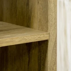 HOMCOM Bookshelf, Storage Cabinet With 3 Open Shelves And Natural Rattan Decor, Bookcase For Living Room, Study, Bedroom -HOMCOM Shop GUEST d03241a6 3a2a 432a bb53 3fdb588668aa