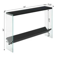 SoHo V Console Table With Shelf - Breighton Home -HOMCOM Shop GUEST d185a890 90f0 4084 899c aa490d2c6b82
