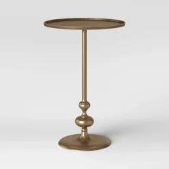 Londonberry Turned Accent Table Brass - Threshold™ -HOMCOM Shop GUEST d25fc13c e72a 48a7 a4ae 5073d83ccc11