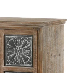 LuxenHome Farmhouse Wood And Metal 2-Drawer 2-Door Storage Cabinet. -HOMCOM Shop GUEST d2c72ba7 70e7 4493 960f 6d8df992b260