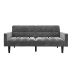 Holly Convertible Sofa Sleeper Futon With Arms - Room & Joy -HOMCOM Shop GUEST d30e3831 6425 44bf b26d 00b747811a1e