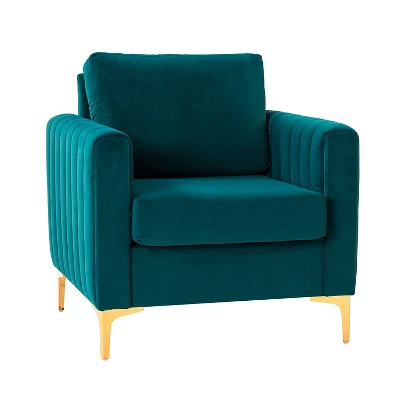 Iapygia Contemporary Tufted Wooden Upholstered Club Chair With Metal Legs For Bedroom And Living Room Club Chair | ARTFUL LIVING DESIGN 21 Iapygia Contemporary Tufted Wooden Upholstered Club Chair With Metal Legs For Bedroom And Living Room Club Chair | ARTFUL LIVING DESIGN - Image 19