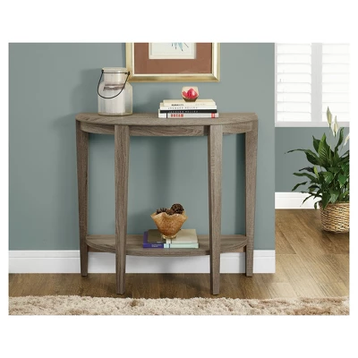 Accent Table - Half Moon Shape - Dark Taupe - EveryRoom 3 Accent Table - Half Moon Shape - Dark Taupe - EveryRoom