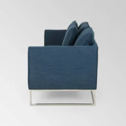 Canisbay Modern Sofa Navy Blue - Christopher Knight Home -HOMCOM Shop GUEST d3708f18 eebd 48f1 bba2 7bc1b4388835