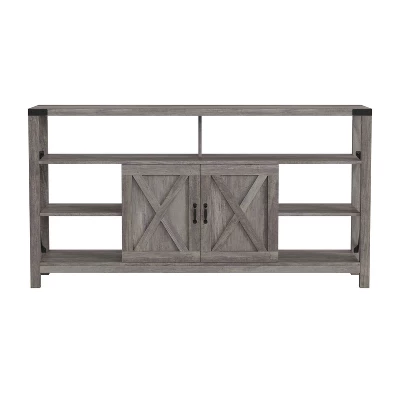 Emma And Oliver Modern Rustic Farmhouse Media Console Cabinet With Spacious Open And Closed Storage 10 Emma And Oliver Modern Rustic Farmhouse Media Console Cabinet With Spacious Open And Closed Storage - Image 8