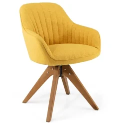 Costway Modern 360 Degree Swivel Accent Chair W/ Linen Fabric & High-density Sponge Yellow/Brown/White/Grey/Red 25 Costway Modern 360 Degree Swivel Accent Chair W/ Linen Fabric & High-density Sponge Yellow/Brown/White/Grey/Red -HOMCOM Shop GUEST d7172bcc b04e 4ea2 9a80 6b6474b6210d