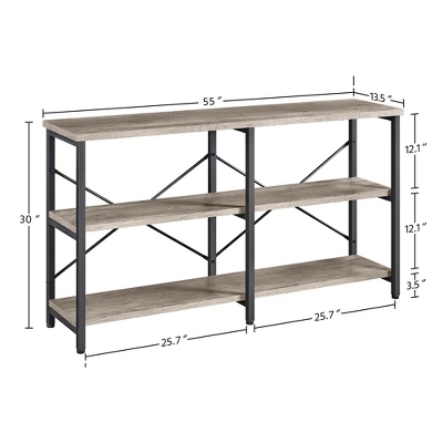 Yaheetech 3 Tiers Wood Console Table Industrial Sofa Table 4 Yaheetech 3 Tiers Wood Console Table Industrial Sofa Table - Image 2