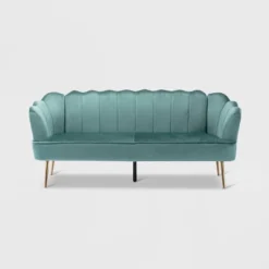 Reitz Modern Glam Velvet Channel Stitch 3 Seater Shell Sofa - Christopher Knight Home -HOMCOM Shop GUEST d82597fe 13dd 49a8 b274 3572bd9d00eb