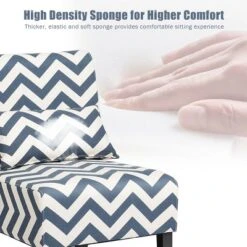 Costway Armless Accent Leisure Chair With Lumbar Pillow -HOMCOM Shop GUEST d85538c4 cb83 4e30 9d6e 9e8a3d685aa3