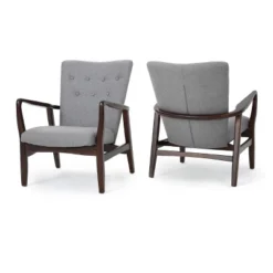 Set Of 2 Becker Upholstered Armchairs - Christopher Knight Home -HOMCOM Shop GUEST d8a8732b c39a 4137 acc1 7aa4fee7cada