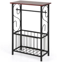 Costway 1PC2 PCS Side Sofa Narrow Table W/ Removable Paper Holder For Living Room Toilet -HOMCOM Shop GUEST d8fcb68b 45bb 41a8 823e 74ede2d39ae5