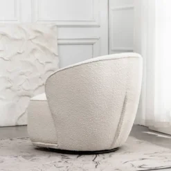 Boucle Upholstered Swivel Barrel Chair - Kinwell 26 Boucle Upholstered Swivel Barrel Chair - Kinwell -HOMCOM Shop GUEST dac2c3a5 a270 4ca9 8143 e5040f59f3d4