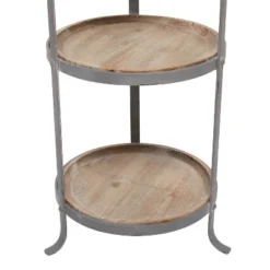 Industrial Metal Round Tiered Table Gray - Olivia & May -HOMCOM Shop GUEST db571831 41a0 4fd4 9a06 4c0ba46eef8e