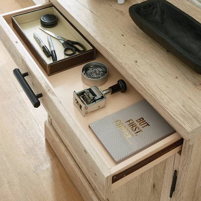 Mason Peak 2 Door Office Storage Cabinet Prime Oak - Sauder 4 Mason Peak 2 Door Office Storage Cabinet Prime Oak - Sauder - Image 2