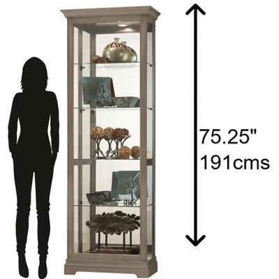 Howard Miller 680675 Howard Miller Brantley V Curio Cabinet 680675 Aged Grey 3 Howard Miller 680675 Howard Miller Brantley V Curio Cabinet 680675 Aged Grey