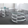 Tayside End Table Glass And Chrome - Steve Silver