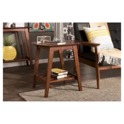 Sacramento Mid-century Modern Scandinavian Style End Table - Dark Walnut - Baxton Studio -HOMCOM Shop GUEST dcf16119 53c0 4e14 ba93 513131f5a6f3