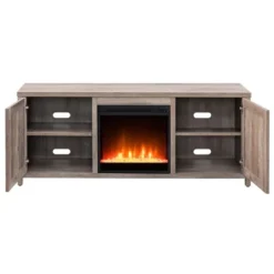 Gray Oak TV Stand With Crystal Fireplace Insert - Henn&Hart 17 Gray Oak TV Stand With Crystal Fireplace Insert - Henn&Hart -HOMCOM Shop GUEST dda9c329 1ef8 4713 aaed 43154eac8e0f