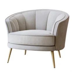 Upholstered Accent Barrel Chair-ModernLuxe -HOMCOM Shop GUEST ddaf9687 990b 4d46 b827 e12d984c7e4c